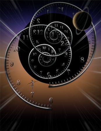 Spiral clocks and space time Stock Photo - Budget Royalty-Free & Subscription, Code: 400-04901604