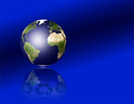 environmental protection spheres design - Earth with recycle symbols Stock Photo - Budget Royalty-Free & Subscription, Code: 400-04901621