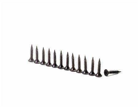 simsearch:400-05240852,k - screws isolated on white Stock Photo - Budget Royalty-Free & Subscription, Code: 400-04901657