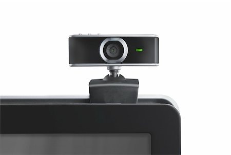 Web camera on laptop staring at you Stock Photo - Budget Royalty-Free & Subscription, Code: 400-04902330