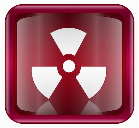 simsearch:400-04703113,k - Radioactive icon dark red, isolated on white background. Photographie de stock - Aubaine LD & Abonnement, Code: 400-04902580
