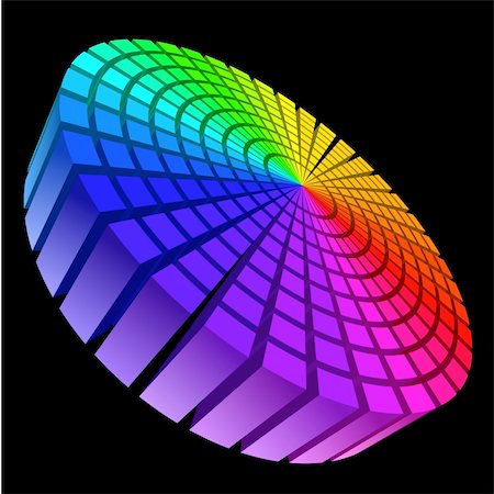 radio wave - Colorful Graphic Equalizer. Circle in space. Illustration on black. Stock Photo - Budget Royalty-Free & Subscription, Code: 400-04914203