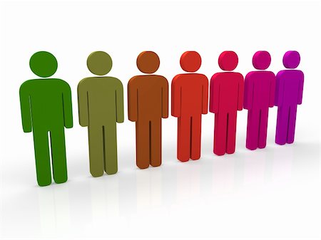 simsearch:700-01195953,k - 3d people group purple teamwork colorful pink Stock Photo - Budget Royalty-Free & Subscription, Code: 400-04914258