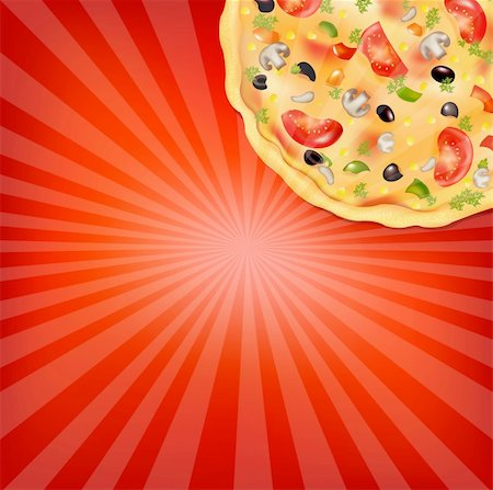 simsearch:400-04479187,k - Pizza Poster, Vector Illustration Stock Photo - Budget Royalty-Free & Subscription, Code: 400-04914658