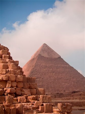 simsearch:400-04201054,k - Pyramids in Egypt with sky above Stock Photo - Budget Royalty-Free & Subscription, Code: 400-04914877
