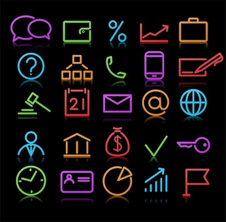 simsearch:400-05133703,k - Vector set of original business icons Stock Photo - Budget Royalty-Free & Subscription, Code: 400-04914989