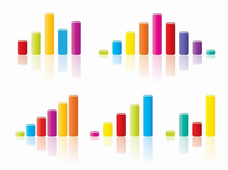 simsearch:400-04370567,k - Colourful graph concepts in editable vector format. Stock Photo - Budget Royalty-Free & Subscription, Code: 400-04915033