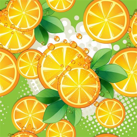 simsearch:400-06082374,k - Seamless pattern with slice orange over colored background Stock Photo - Budget Royalty-Free & Subscription, Code: 400-04915128