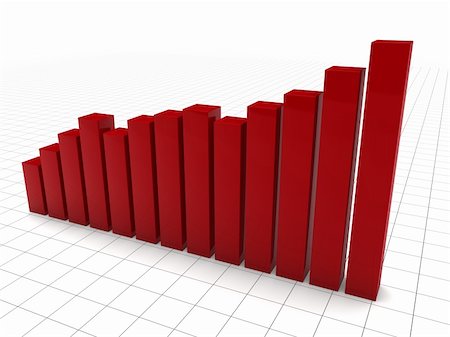 simsearch:400-04370567,k - 3d graph red diagramm growth chart success Stock Photo - Budget Royalty-Free & Subscription, Code: 400-04916304