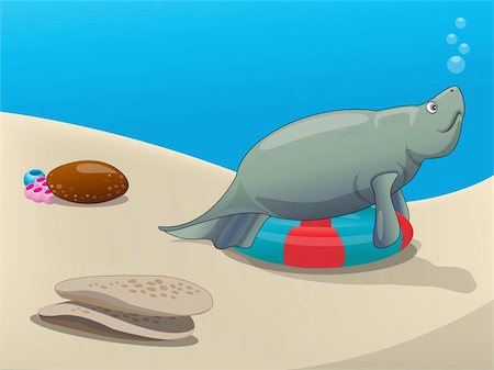 simsearch:400-04533218,k - illustration of a seal underwater Stock Photo - Budget Royalty-Free & Subscription, Code: 400-04916672