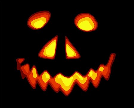 simsearch:400-05325412,k - halloween pumpkin smile isolated on the black background Stock Photo - Budget Royalty-Free & Subscription, Code: 400-04917341