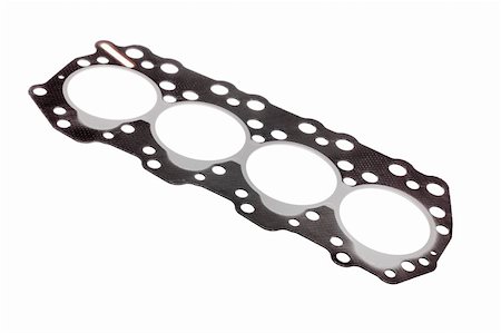 spare parts - Head Gasket engine part isolated on white Stock Photo - Budget Royalty-Free & Subscription, Code: 400-04917415