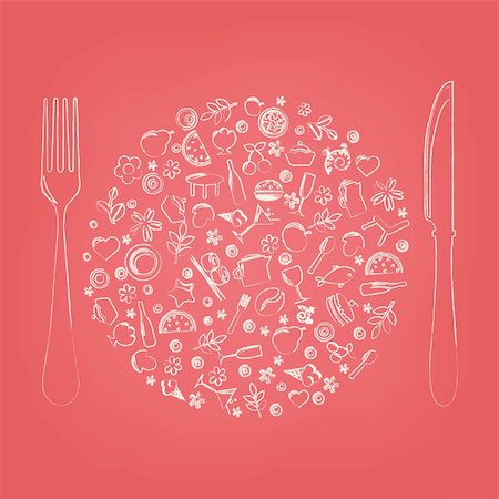 simsearch:400-08786053,k - Restaurant Icons In Form Of Sphere, Vector Illustration Stock Photo - Budget Royalty-Free & Subscription, Code: 400-04919703