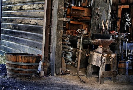 simsearch:400-06560568,k - old black smith`s shop in a museum of an old town Photographie de stock - Aubaine LD & Abonnement, Code: 400-04919943