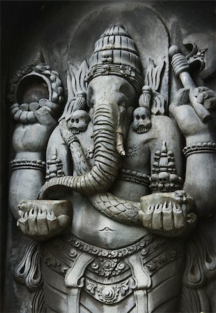 elephant god - A statue of Ganesha, one of the Hindu Gods, carved in the style of Javanese art. Stock Photo - Budget Royalty-Free & Subscription, Code: 400-04910736