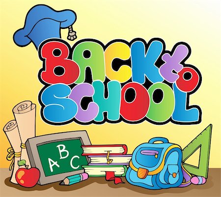 simsearch:400-04240970,k - Back to school topic 1 - vector illustration. Stock Photo - Budget Royalty-Free & Subscription, Code: 400-04911172