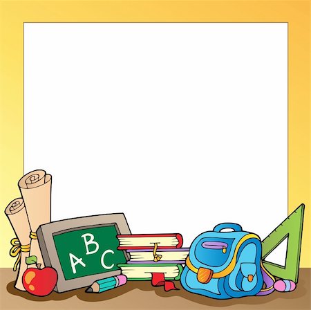 simsearch:400-04240970,k - Frame with school supplies 1 - vector illustration. Stock Photo - Budget Royalty-Free & Subscription, Code: 400-04911196