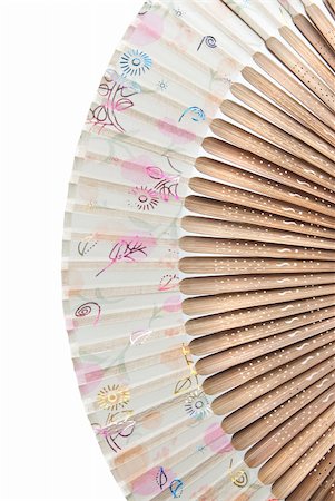 Chinese fan on a white background Stock Photo - Budget Royalty-Free & Subscription, Code: 400-04912642