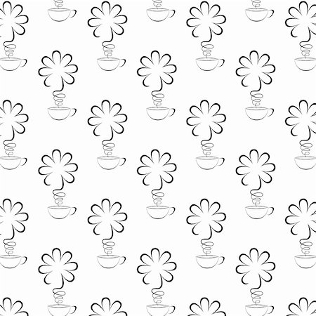 white seamless background with cup and flower Stock Photo - Budget Royalty-Free & Subscription, Code: 400-04913462