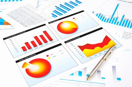 simsearch:400-08408451,k - charts and pen, workplace businessman, business collage Stock Photo - Budget Royalty-Free & Subscription, Code: 400-04913960