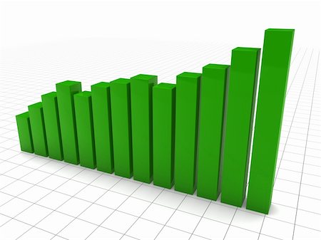 simsearch:400-04370567,k - 3d graph green diagramm growth chart success Stock Photo - Budget Royalty-Free & Subscription, Code: 400-04925278