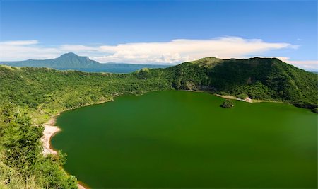sulfuric green crater lake inside the crater of the taal volcano tagaytay near manila luzon island in the philippines Stock Photo - Budget Royalty-Free & Subscription, Code: 400-04925365