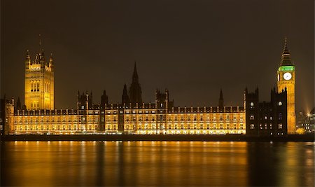 Houses of Parliament,London at night Stock Photo - Budget Royalty-Free & Subscription, Code: 400-04925703