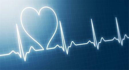 Abstract heart beats cardiogram Stock Photo - Budget Royalty-Free & Subscription, Code: 400-04926107