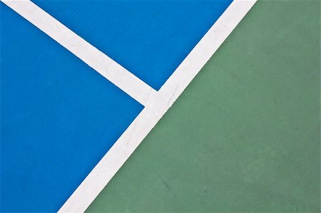 Tennis court white intersecting lines. Stock Photo - Budget Royalty-Free & Subscription, Code: 400-04926166