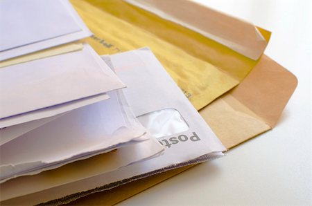 A pile of envelopes - mail correspondence Stock Photo - Budget Royalty-Free & Subscription, Code: 400-04920163