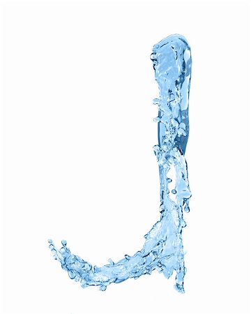 font design background - alphabet made of frozen water - the letter J Stock Photo - Budget Royalty-Free & Subscription, Code: 400-04920308