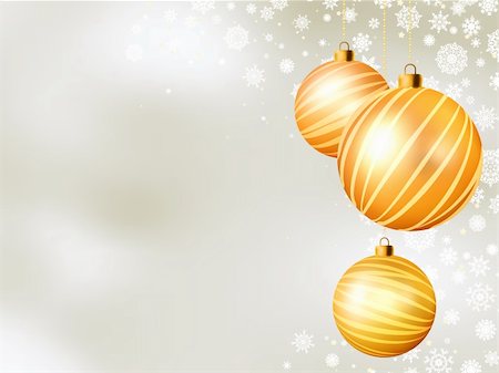simsearch:400-04769297,k - Light Christmas backdrop with five balls. EPS 8 vector file included Foto de stock - Super Valor sin royalties y Suscripción, Código: 400-04920926