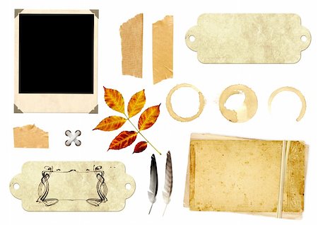 simsearch:400-05892111,k - Collection elements for scrapbooking. Objects isolated over white Stock Photo - Budget Royalty-Free & Subscription, Code: 400-04921433