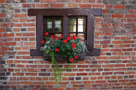 Small window of old medieval house. Stock Photo - Budget Royalty-Free & Subscription, Code: 400-04922209