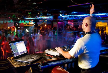 simsearch:400-04630784,k - Dj playing the track in the nightclub at a party Stock Photo - Budget Royalty-Free & Subscription, Code: 400-04922249