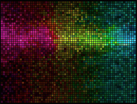 Multicolor abstract lights disco background. Square pixel mosaic vector Stock Photo - Budget Royalty-Free & Subscription, Code: 400-04923035