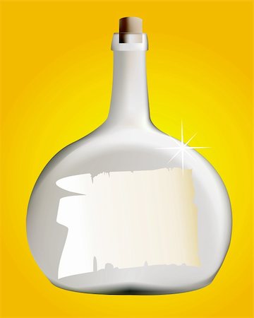 simsearch:700-02080402,k - bottle with a letter on an orange background Stock Photo - Budget Royalty-Free & Subscription, Code: 400-04923456