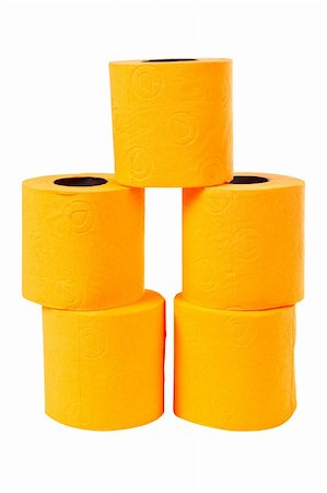 simsearch:400-05303863,k - Some rolls of toilet paper on a white background Stock Photo - Budget Royalty-Free & Subscription, Code: 400-04934721