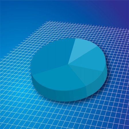 simsearch:700-00519413,k - A pie chart in blue on a white grid for business use Stock Photo - Budget Royalty-Free & Subscription, Code: 400-04934894