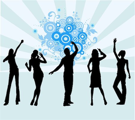 simsearch:400-04474927,k - Young people dancing - vector Stock Photo - Budget Royalty-Free & Subscription, Code: 400-04936014
