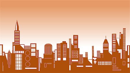 simsearch:400-04688937,k - Editable vector illustration of a generic city skyline Stock Photo - Budget Royalty-Free & Subscription, Code: 400-04936164
