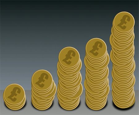 simsearch:700-00519413,k - A selection of gold dollar coins arranged in a graph shape Stock Photo - Budget Royalty-Free & Subscription, Code: 400-04936696