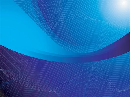 An abstract background with flowing blue shapes and white lines Stock Photo - Budget Royalty-Free & Subscription, Code: 400-04937464