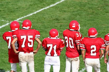 pigskin - High School Football Team on Sidelines Stock Photo - Budget Royalty-Free & Subscription, Code: 400-04939115