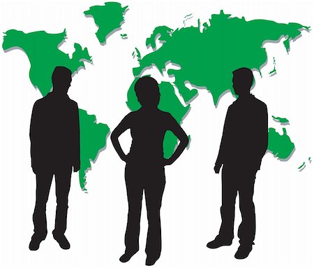 simsearch:400-04428819,k - A group of business people silhouettes Stock Photo - Budget Royalty-Free & Subscription, Code: 400-04939354