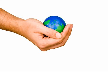 hand holding the world Stock Photo - Budget Royalty-Free & Subscription, Code: 400-04932032