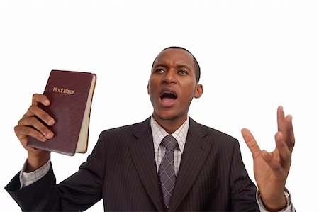 evangelist - This is an image of man holding a bible. This image can be used to represent "sermon", "preaching" etc... Stock Photo - Budget Royalty-Free & Subscription, Code: 400-04932226