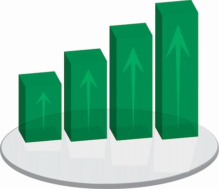 simsearch:700-00519413,k - A bar graph in green showing possible sales figures Stock Photo - Budget Royalty-Free & Subscription, Code: 400-04933070