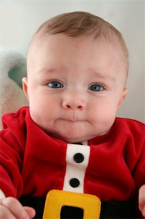 Baby Boy Wearing a Santa Claus Outfit Stock Photo - Budget Royalty-Free & Subscription, Code: 400-04933293