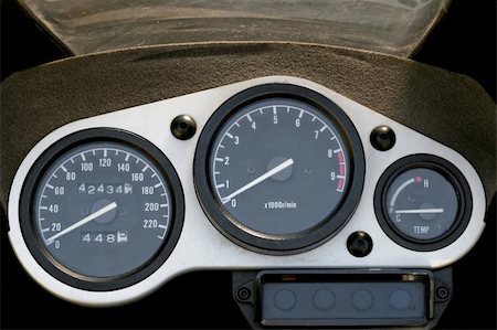 fuel gauge - Fast speedometer gauge on the racing motorcycle Stock Photo - Budget Royalty-Free & Subscription, Code: 400-04945647